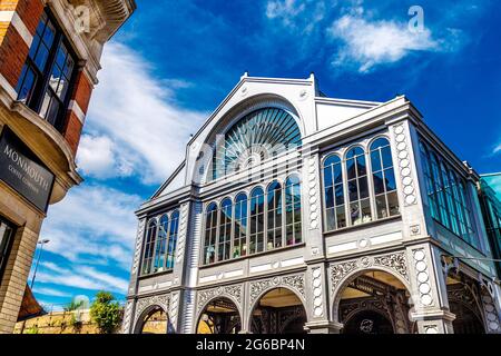 Fromer Royal Opera House Floral Hall Portico, jetzt Roast Restaurant, Borough Market, London Bridge, London, VEREINIGTES KÖNIGREICH Stockfoto