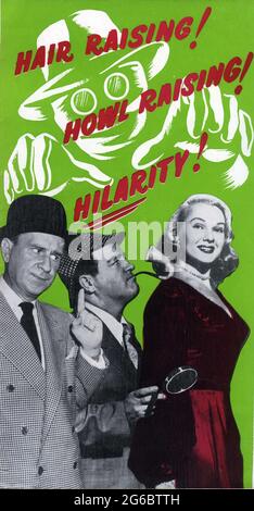 BUD ABBOTT LOU COSTELLO und ADELE JERGENS in BUD ABBOTT UND LOU COSTELLO TREFFEN DEN UNSICHTBAREN MANN 1951 Regisseur CHARLES LAMONT, der von der Geschichte von H.G. vorgeschlagen wurde Wells Geschichte Hugh Wedlock Jr. und Howard Snyder Universal-International Picters Stockfoto