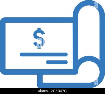 Finanzen, Scheckheft, Dollar-Symbol - perfekte Verwendung für die Gestaltung und Entwicklung von Websites, gedruckten Dateien und Präsentationen, Werbematerialien und viele m Stock Vektor