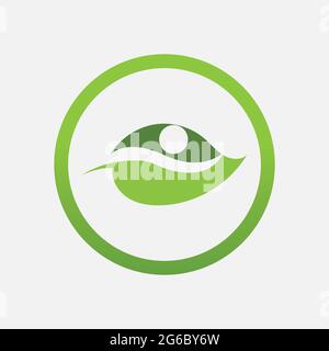 Menschen Blatt Logo Vektor Illustration Design Vorlage Stock Vektor
