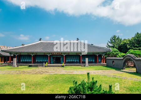 Jeju Island, Korea - 22. Juni 2021 : Seobok Park Ausstellungshalle Stockfoto