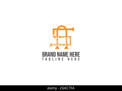 Logo mit SA-Schriftzug Stock Vektor