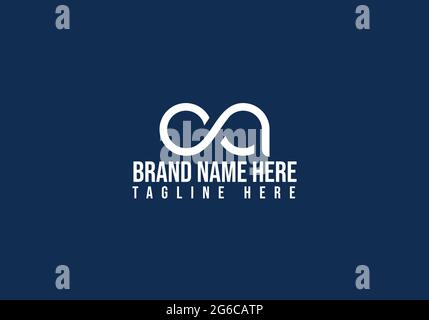CA-Logo-Design und Vektorvorlagen-Design Stock Vektor