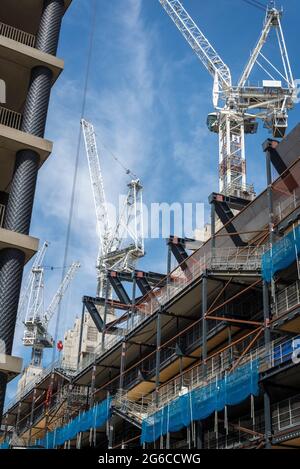 Baustelle, King's Cross Stadterneuerung, London, England, Großbritannien Stockfoto