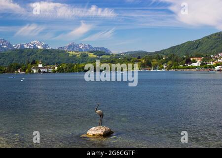 Traunsee in Gmunden, Salzkammergut, Oberösterreich, Österreich Stockfoto