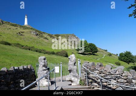 Das Hoad-Denkmal, Ulverston, wurde zum Gedenken an Sir John Barrow, einem Gründungsmitglied der Royal Geographical Society, errichtet Stockfoto