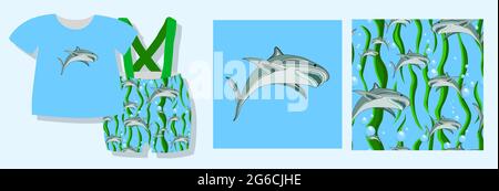 Nahtloses Muster. Vektorpapier-Textur. Trendy Hintergrund kreativen Hintergrund. Meereshintergrund. Dekorativer Druck. Modischer Druck. Stock Vektor