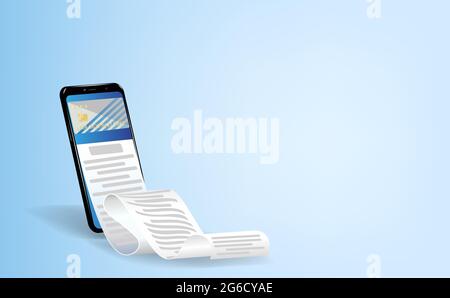 Ein Smartphone mit dem Konzept der Überprüfung von 3d-Konten und einer Bankkarte auf einem hellen Hintergrund Stock Vektor