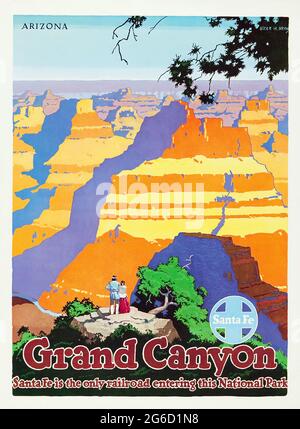 Grand Canyon, Arizona: Santa Fe Railroad Poster. C 1949. Künstler: Oscar M. Bryn Stockfoto