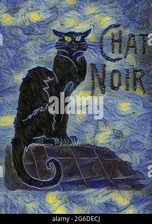 le Chat noir-Grafik Stockfoto