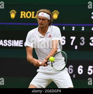 London, Großbritannien. Juli 2021. WIMBLEDON 2021 DAY 7 Quelle: Roger Parker/Alamy Live News Stockfoto