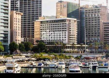 Phoenicia Hotel und Zaitunay Bay in Beirut, Libanon Stockfoto