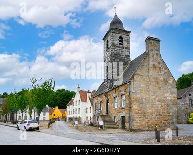 Culross Town House im schottischen Dorf Culross, Fife, Schottland, Großbritannien Stockfoto