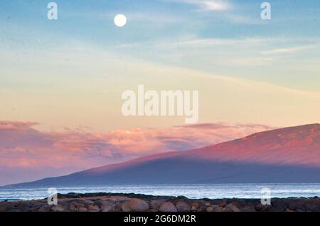 Am Morgen über Lanai. Stockfoto