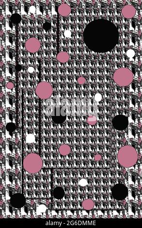 Hintergrund in Retro-Farben von mauve, schwarz und weiß sind grunge, mit geometrischen Stil Muster. Hintergrund ist eines von drei Koordinationsmustern. Stockfoto