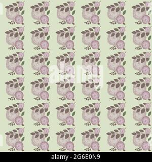 Vintage Rosen gedeckte Farbe nahtloses Muster Stockfoto