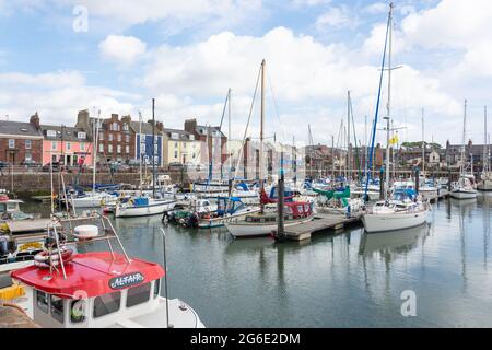 Arbroath Harbour, Arbroath, Angus, Schottland, Vereinigtes Königreich Stockfoto