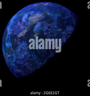 Hochauflösendes gerendertes Bild des Planeten Neptun Stockfoto