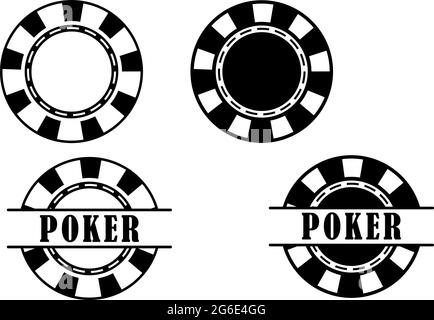 Poker Chip Queen SVG, Texas Holdem, Clubs, die Karten spielen, Glücksspiel, Casino-Wetten Stock Vektor