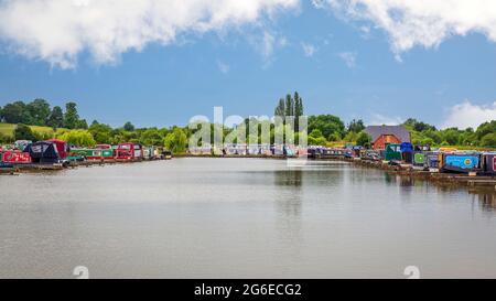 Droitwich Spa Marina, Droitwich, Worcestershire, England. Stockfoto