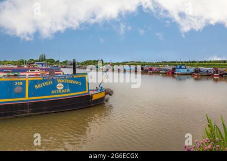 Droitwich Spa Marina, Droitwich, Worcestershire, England. Stockfoto