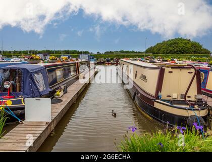Droitwich Spa Marina, Droitwich, Worcestershire, England. Stockfoto