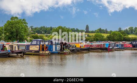 Droitwich Spa Marina, Droitwich, Worcestershire, England. Stockfoto