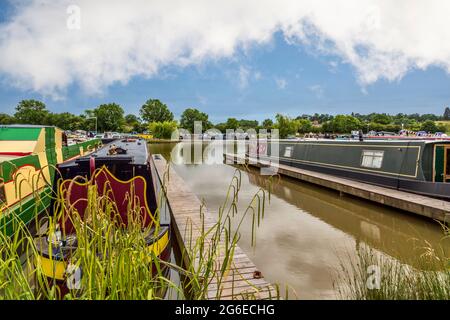 Droitwich Spa Marina, Droitwich, Worcestershire, England. Stockfoto