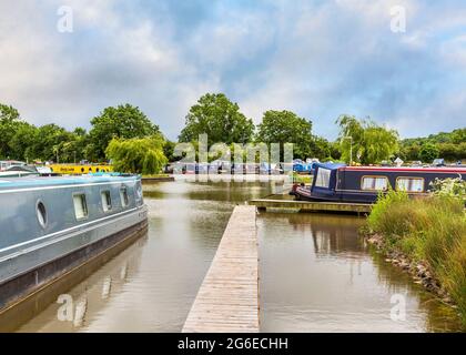 Droitwich Spa Marina, Droitwich, Worcestershire, England. Stockfoto