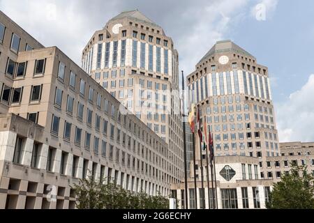 Cincinnati – Circa Juli 2021: Procter & Gamble Corporate Headquarters. P&G stellt beliebte Verbrauchermarken wie Tide, Pampers und Gillette her. Stockfoto