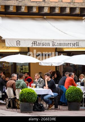 Aison Kammerzell Iconinc Restaurant als Bars und Restaurants nach Monaten des landesweiten Coronavirus-Ausbruchs wieder öffnen Stockfoto