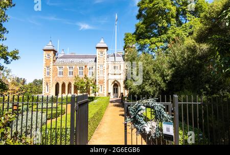 Government House, Perth, Westaustralien. Sonniger Tag mit blauem Himmel Stockfoto