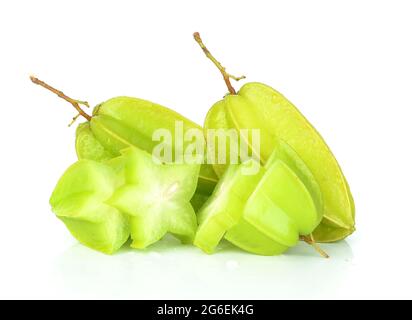 Star Apfel auf weißem Hintergrund Stockfoto