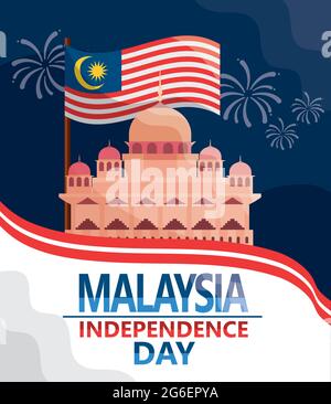 unabhängigkeitstag malaysias Stock Vektor