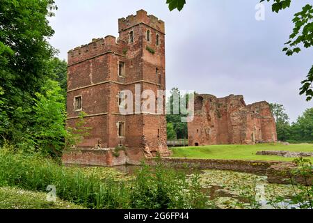 Kirby Muxloe Castle in Leicestershire, England. Stockfoto
