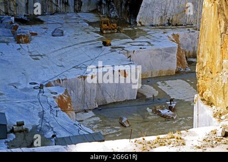 Cave di marmo a Carrara nelle Aloi Apuane Stockfoto