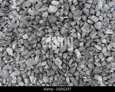 Graue Kieselsteine. Stockfoto