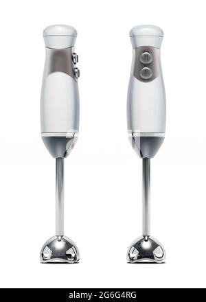 Generische Handmixer isoliert auf weißem Hintergrund. 3D-Illustration. Stockfoto