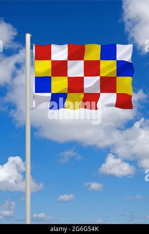 Flagge der Provinz Antwerpen, Belgien, Antwerpen Stockfoto