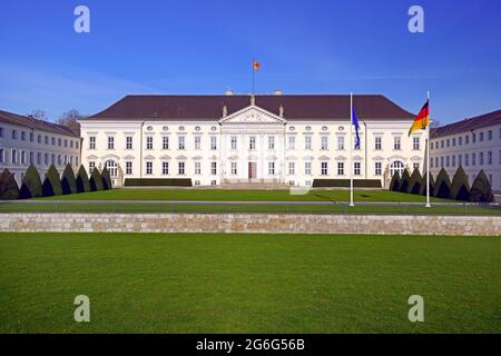 Schloss Bellevue, offizielle Residenz des Bundespräsidenten, Deutschland, Tiergarten, Berlin Stockfoto