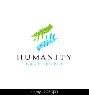 Vorlage für Vektorsymbole für Handpflege-Logo-Design Stock Vektor