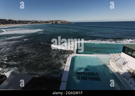 Bondi Icebergs Club, ein internationales Wahrzeichen, Bondi Beach, Sydney, Australien. Stockfoto