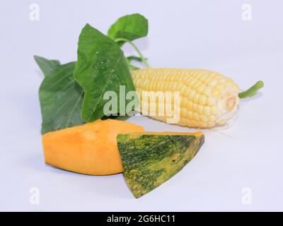 Einige Arten frisch vegatable und sehr gut für den Verzehr ist vorteilhaft für die Gesundheit. Oder diejenigen, die gerne vegetarisch essen Stockfoto