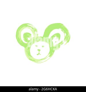 Handzeichnung Farbe, Pinselzeichnung. Isoliert auf weißem Hintergrund. Symbol für den Doodle-Grunge-Stil. Dekoratives Element. Umriss, Liniensymbol, Zeichentrickfilm Stock Vektor