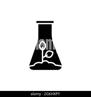 Wachsende Pflanzen in vitro Farblinie Symbol. Isoliertes Vektorelement. Skizzieren Sie das Piktogramm für Webseite, mobile App, Promo Stock Vektor