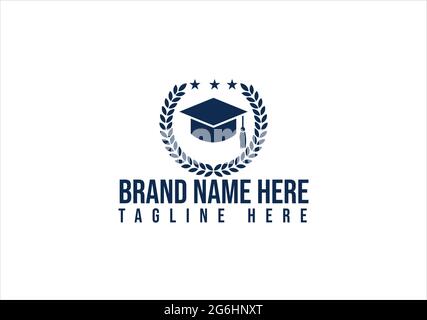 Bildung Logo-Design. Abschluss, Schule, Akademie, Universität, Collage Logo-Design und Vektor-Vorlage. Stock Vektor