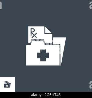 Symbol für verschreibungspflichtige Vektorgyphe. Stock Vektor