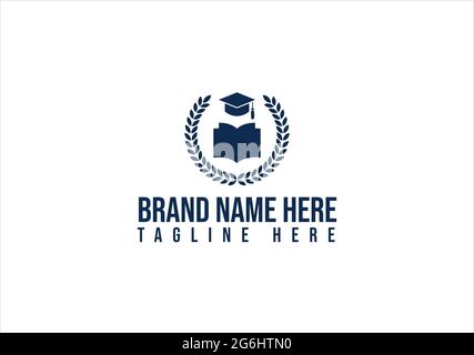 Bildung Logo-Design. Abschluss, Schule, Akademie, Universität, Collage Logo-Design und Vektor-Vorlage. Stock Vektor