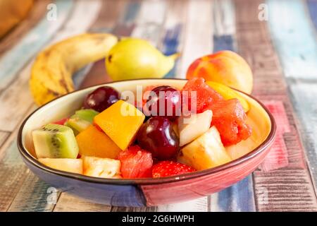 Sorte mehrfarbig von frischen Sommerfrüchten Stockfoto