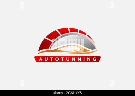 Luxus Auto Tuning und Detaillierung Logo . Automobil-Logo-Vorlage. Auto-Illustration Logo-Design-Vorlage Illustration für Auto-Detaillierung, Garage, Parki Stock Vektor